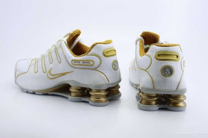 Blanc Et Or Shox Nz Chaussures De Sport